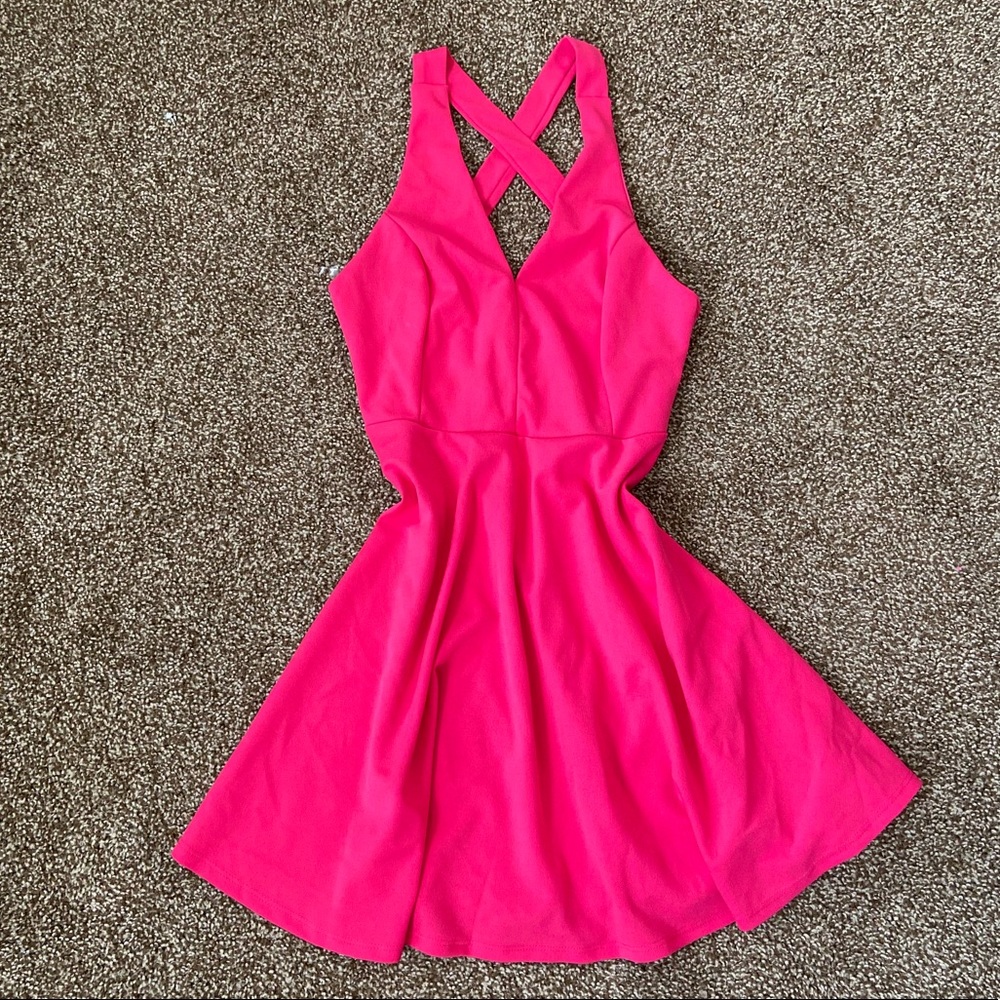 Charlotte Russe Pink Flare Dress